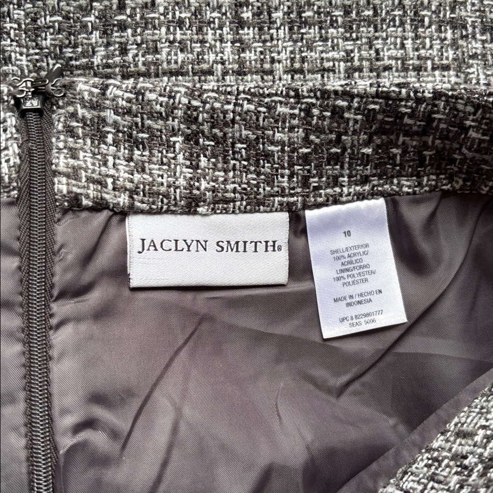 Jaclyn Smith gray and white tweed skirt size 10 - Picture 7 of 7